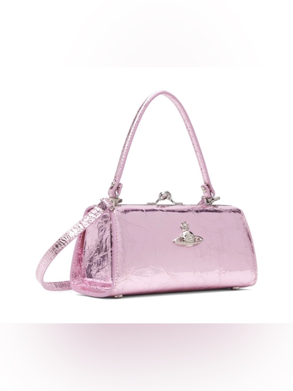 Vivienne Westwood Metallic Pink Kisslock Top-Handle Clutch - NWT & DUSTBAG! - Picture 2 of 4